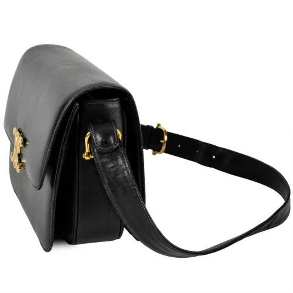 Celine Blue Triomphe Bag Navy Leather Shoulder Blue